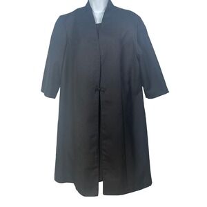 Olivia Matthews Black 2pc Dress Jacket Set 20W Formal Evening Frog Closure